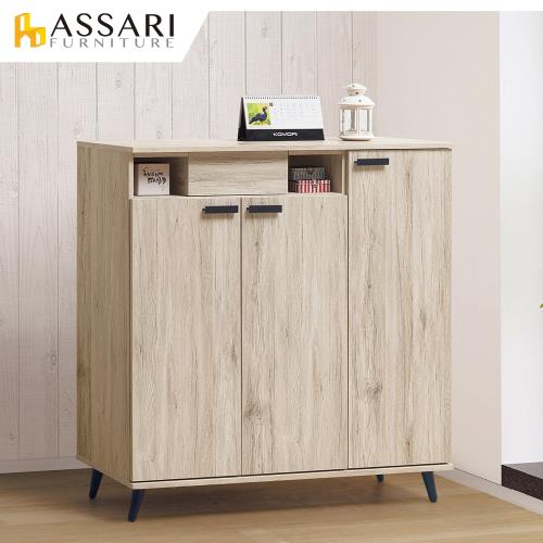 ASSARI-威力橡木4尺鞋櫃(寬120x深39x123cm)
