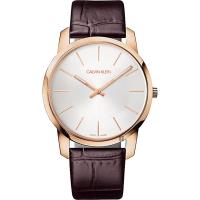 Calvin Klein CK City 極簡經典LOGO手錶-玫瑰金框/43mm K2G21629
