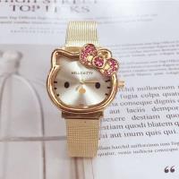 Hello kitty 鑲鑽 合金錶帶 兒童手錶