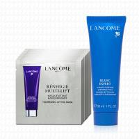 LANCOME蘭蔻 超緊顏5D太空乳霜面膜1mlx12+激光洗面霜30ml