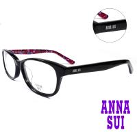 【ANNA SUI 安娜蘇】紅浪漫薔薇花園造型眼鏡-黑色(AS616-001)