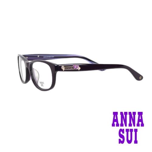 【ANNA SUI 安娜蘇】日系小鑽蝴蝶造型光學眼鏡-黯紫(AS637-735)