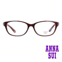 【ANNA SUI 安娜蘇】日系華麗鑽飾花朵造型光學眼鏡-木紋透紅(AS639-203)