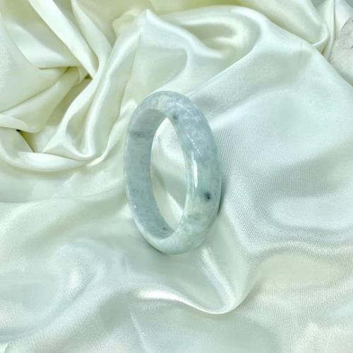 翁記玉鐲 初雪微紫糯種扁鐲