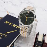 Emporio Armani 亞曼尼紳士主流手錶-綠色x雙色/41mm AR11228