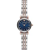 Emporio Armani 義式風情晶鑽時尚女錶-藍x雙色/22mm AR11222