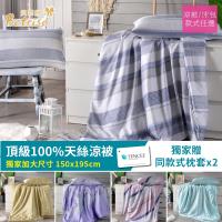 Betrise涼被床包多款任選 頂級100%奧地利天絲鋪棉涼被5X6.5尺/床包組(加碼贈天絲枕套)