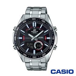 CASIO卡西歐 狂野致命計時碼錶雙顯男腕錶-黑x46mm(EFV-C100D-1A)