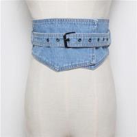 【米蘭精品】腰帶牛仔腰封-寬版綁帶束腰丹寧女配件2色73vh22
