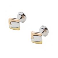 【Georg Jensen 喬治傑生】Fusion 三色K金小方形耳環