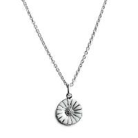 【Georg Jensen 喬治傑生】Daisy 純銀 白法瑯雛菊項鍊-11mm