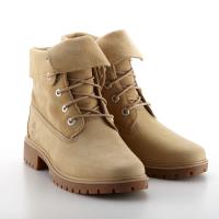 Timberland女款中駝色磨砂革翻領靴A228GK38