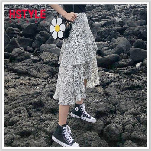 長裙 高腰碎花蛋糕雪紡長裙JZ12676-創翊韓都