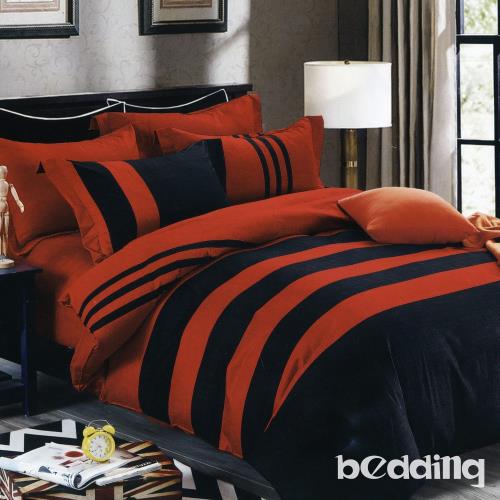 BEDDING-活性印染5x6尺春夏涼被-格律-紅