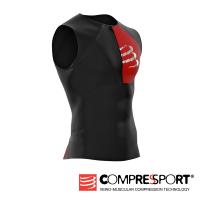 COMPRESSPORT 瑞士 男版無袖三鐵衣(黑)