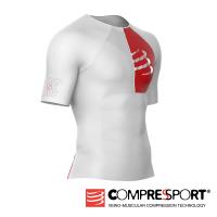 COMPRESSPORT 瑞士 男版短袖三鐵衣(白)