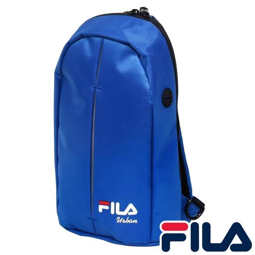 【FILA】時尚單肩斜包(寶藍色)