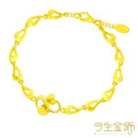 【今生金飾】心手愛戀手鍊(純黃金手鍊)
