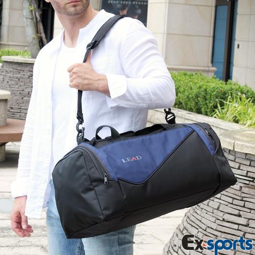 Ex-Sports亞克仕 行李旅行袋 運動提袋-60cm-黑藍