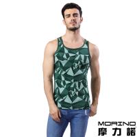 男內衣 設計師聯名-幾何迷彩時尚運動背心 綠色 MORINOxLUCAS