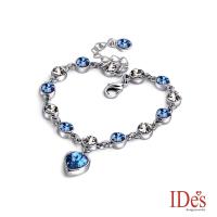 IDes design 歐美設計彩寶系列藍寶碧璽手鍊/幸運心