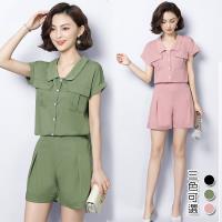 型-韓國K.W. (預購) 簡約造型美背收腰套裝