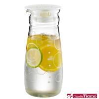 Tiamo 幾何圖案玻璃水壺1000ml-白色(HG2284)