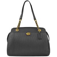 COACH 35576 PARKER-CARRYALL 復古金鍊肩背包.黑