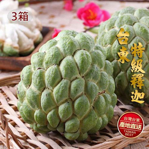 好食讚 產地直送！台東特級釋迦3箱 (4.5台斤/箱)