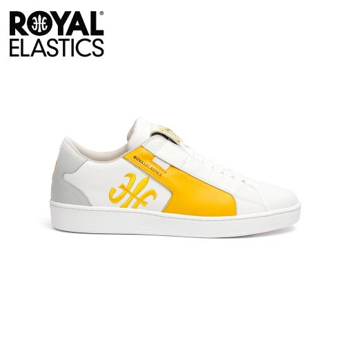 Royal Elastics 男-Adelaide 真皮時尚休閒鞋-白黃(02692-038)