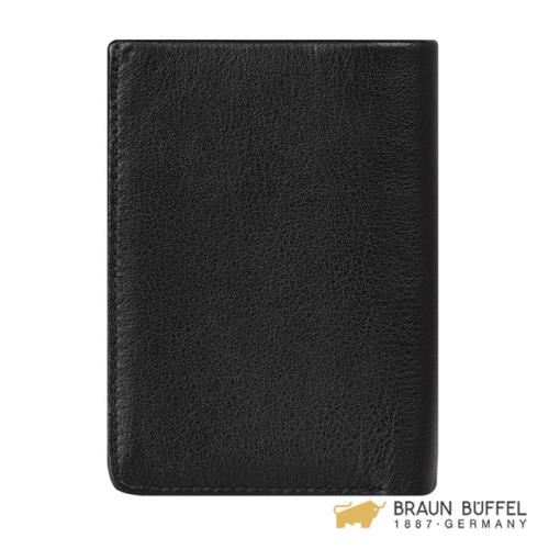 【BRAUN BUFFEL】提洛斯R系列4卡透明窗中間翻名片夾 -黑色 BF335-R403-BK