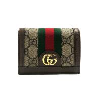 【GUCCI】GUCCI Ophidia GG 卡夾/零錢包/短夾 (523155-棕色)