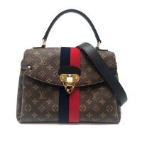 【Louis Vuitton】GEORGES MM 帆布簇絨雙條紋手提/肩背二用包 (M43778)