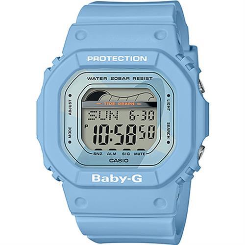 【CASIO】BABY-G 衝浪復古夏季時尚運動腕錶-藍(BLX-560-2)