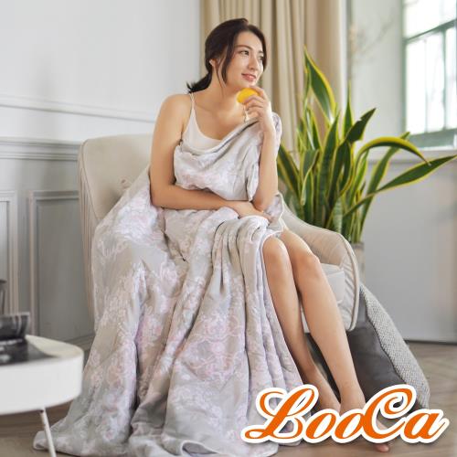 LooCa 親膚透氣蠶絲四季被/涼被2入(柔情花卉)