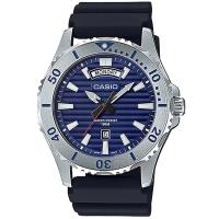 【CASIO 】霸氣外露鋸齒邊框運動錶-藍(MTD-1087-2A)