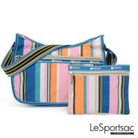 LeSportsac - Standard側背水餃包/流浪包-附化妝包 (夏日條紋)