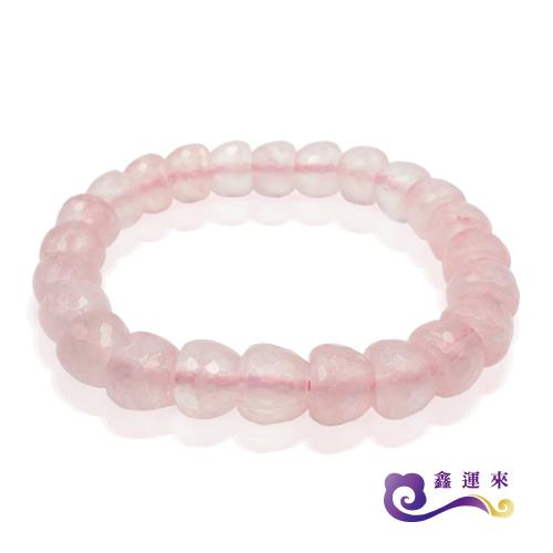  鑫運來 蘋果造型粉晶手珠(促進姻緣 9mm)
