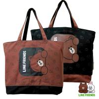 LINE FRIENDS MIT 帆布後背袋 A4可