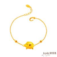 Jcode真愛密碼 真愛-飛天豬黃金/水晶手鍊