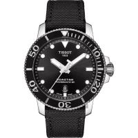 TISSOT 天梭 Seastar 海洋之星陶瓷潛水80小時機械錶-黑/43mm T1204071705100