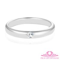 【AS EVER DIAMOND】結婚對戒 0.04克拉鑽戒 都會愛情款 男戒 白