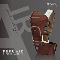 PUKU藍色企鵝 AIR機能腰凳型1+1揹巾-巧克力