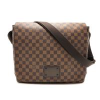 【LOUIS VUITTON】經典Damier帆布棋盤格掀蓋側背/斜背包-GM (N51212-咖)