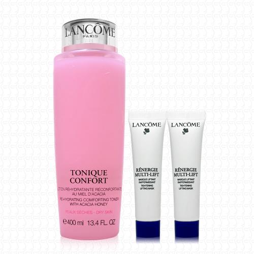 LANCOME蘭蔻 溫和保濕水400ml(贈太空乳霜面膜5mlx3)