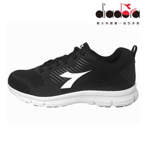 DIADORA 迪亞多納 寬楦 男輕量慢跑鞋 黑 DA8AMR6730