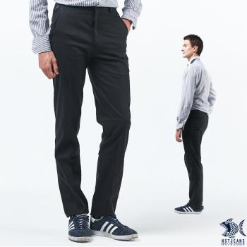NST Jeans 經典Black系列 細直紋三折壓紋斜口袋休閒褲(中腰) 390(5712)