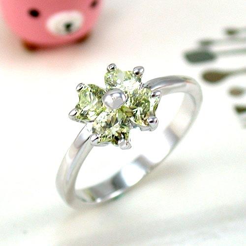 【伊飾童話】浪漫綻放粉嫩幸運草戒/戒圍可選