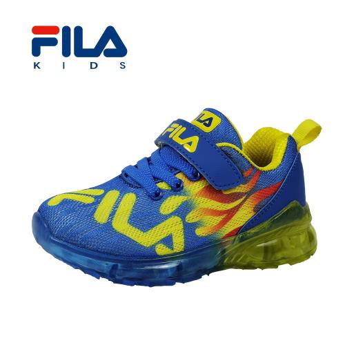 FILA 電燈運動鞋 藍黃  160~220mm  2-J825T-399