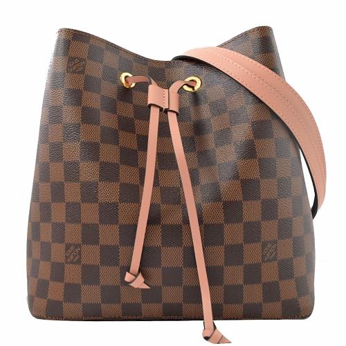 Louis Vuitton LV N40198 Neonoe 棋盤格紋肩斜兩用水桶包.粉紅 現貨